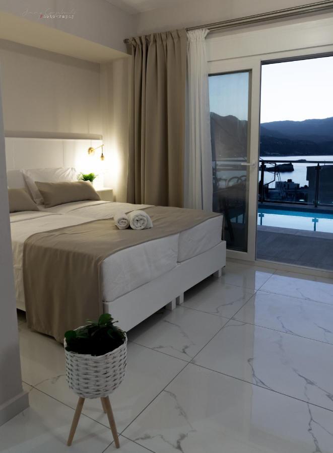 Sunset Brand New Luxury Apt With Pool & Sea View Карпатос Экстерьер фото